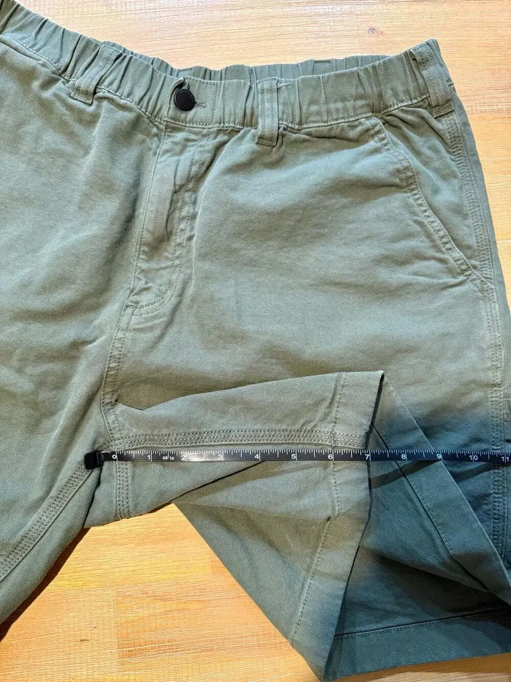 Bearbottom Clothing Men's XL-7 Olive Green 98% Cotton 2% Spandex Shorts